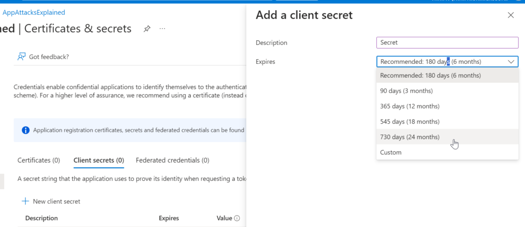 App-Zugriffe per Client-Secret
