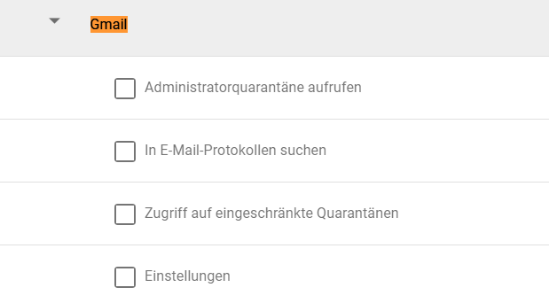 Gmail Rollen