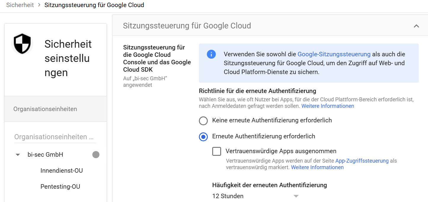 Google Workspace Sicherheit