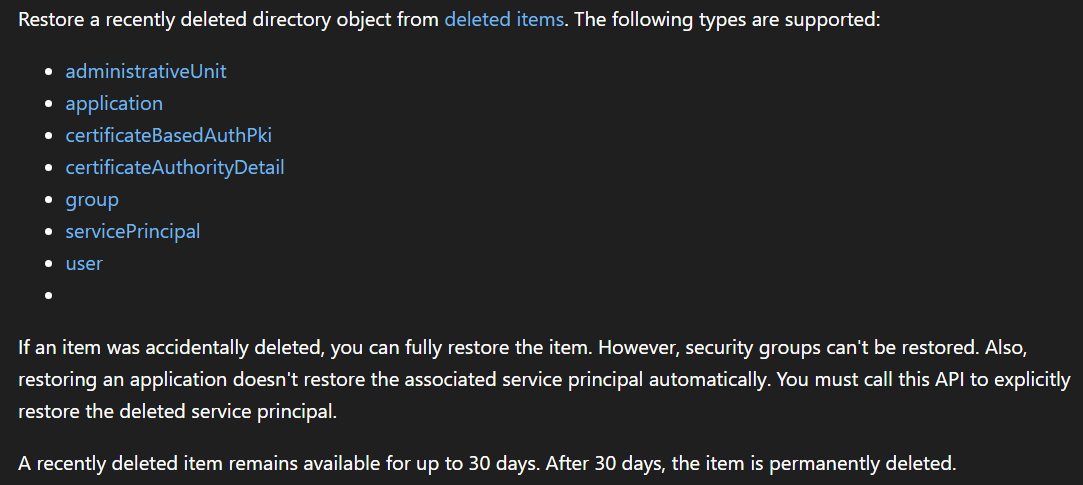 Recovery Soft-Deleted Items