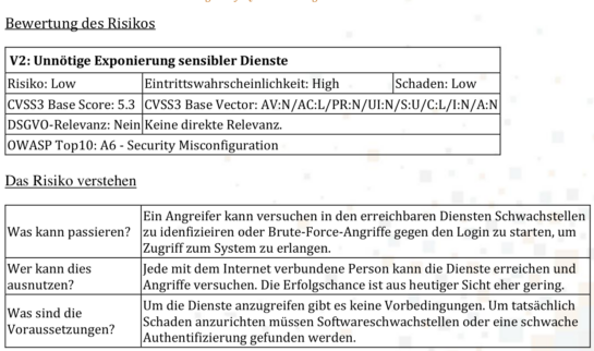 abschlussberichte risiko