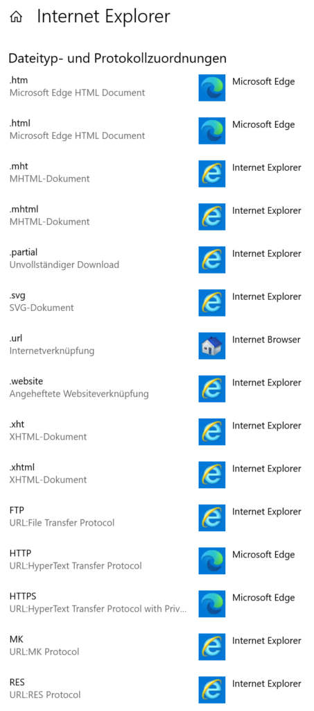 Default File Assoc IE