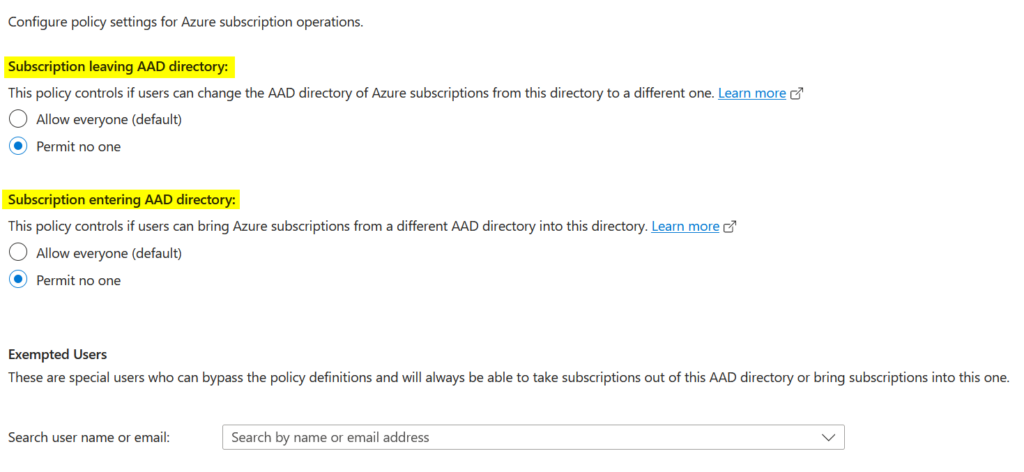 azure subscriptions move