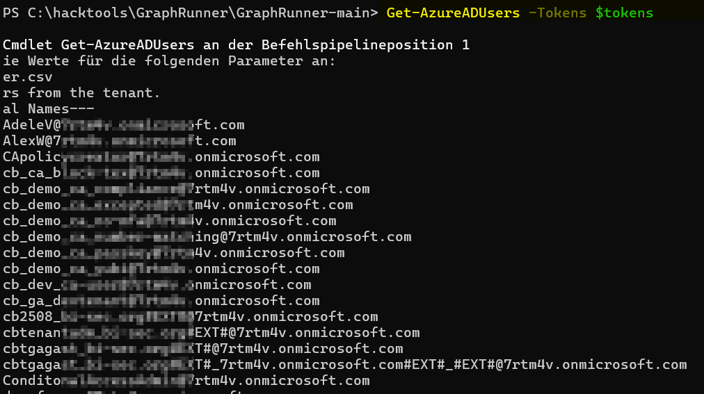 Microsoft 365 - Geräte-Compliance-Bypass 7 get all users
